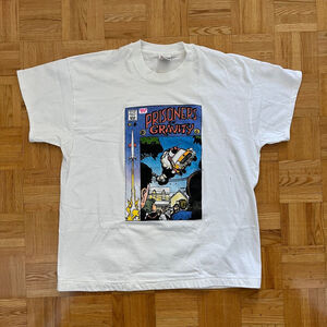 Vintage 80s 90s Prisoners of Gravity Comic shirt Size XL